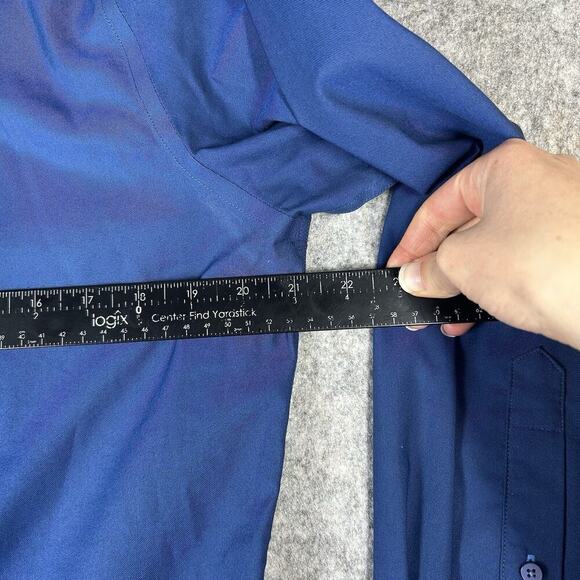 Twillory Shirt Mens Medium Tailored Fit Performance Button Down Blue Golf Preppy - Picture 9 of 9